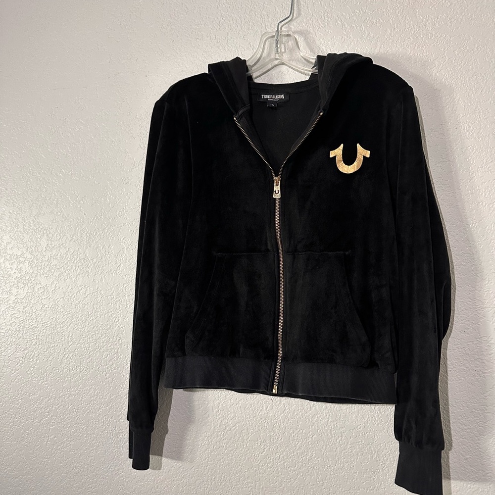 True religion velvet 2 piece sweat suit size M